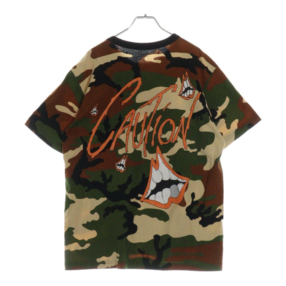 CHROME HEARTS(クロムハーツ) ×MATTY BOY PPO CAUTION T-SHRT マッティボーイ プロコーション 迷彩柄 両面プリントTシャツ 半袖クルーネックカットソー マルチカラー