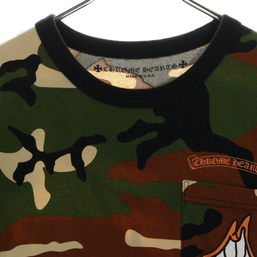 CHROME HEARTS(クロムハーツ) ×MATTY BOY PPO CAUTION T-SHRT マッティボーイ プロコーション 迷彩柄 両面プリントTシャツ 半袖クルーネックカットソー マルチカラー