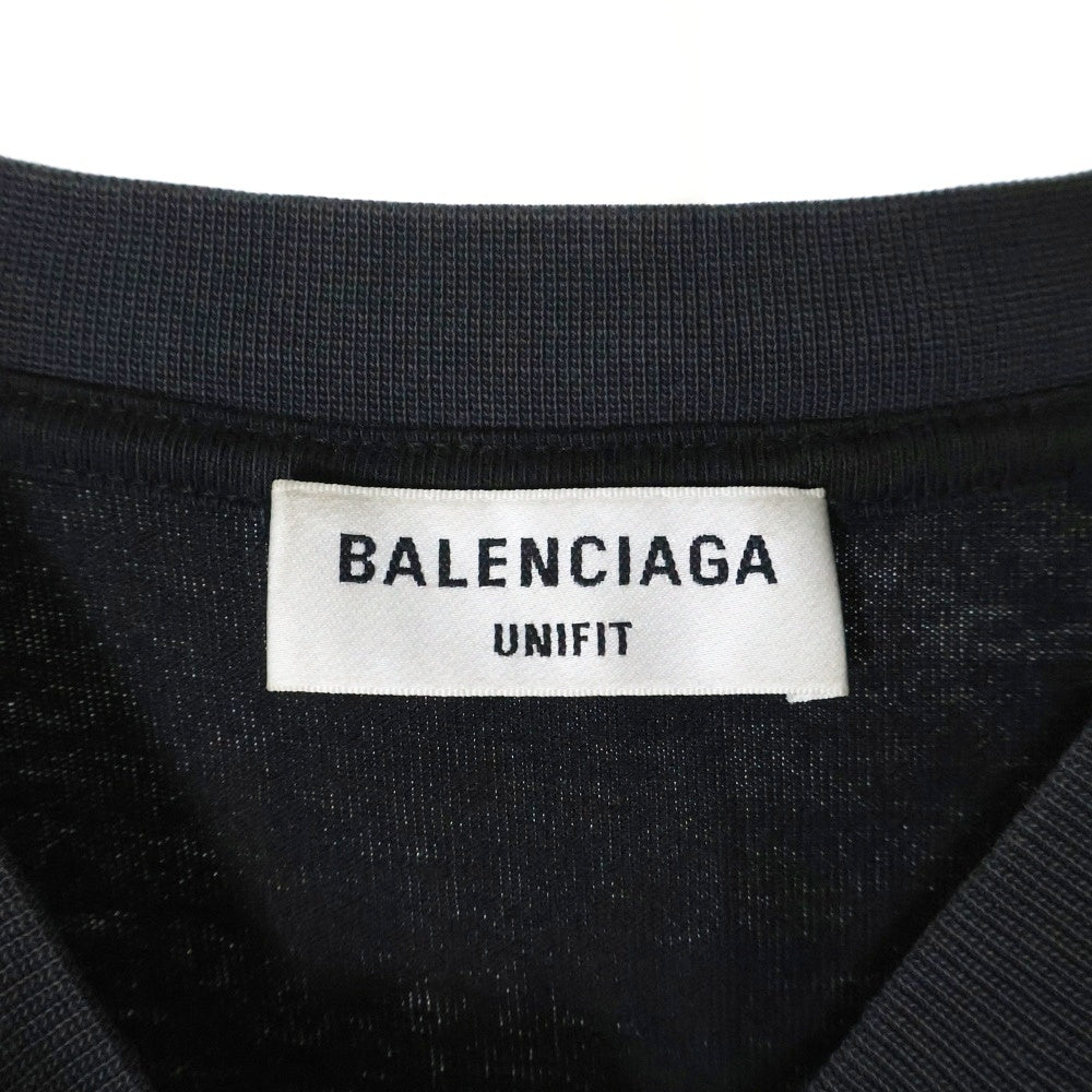 BALENCIAGA(バレンシアガ) 22SS Speed Hunter Upside Down Oversized Tee 698811 TMVC9 スピードハンターアップサイドダウンオーバーサイズ半袖Tシャツ ブラック
