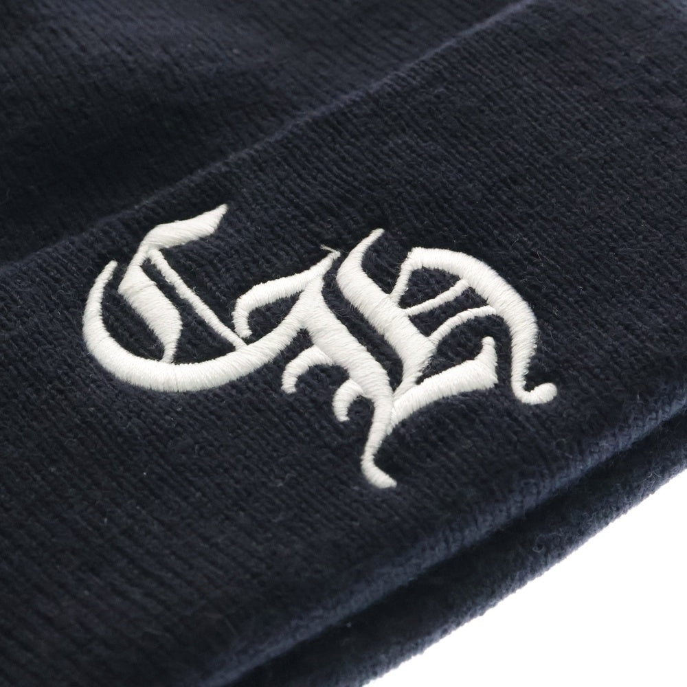 CHROME HEARTS(クロムハーツ) WATCH CAP ワッチキャップ CHロゴ刺繍ビーニー ニットキャップ 帽子 ネイビー