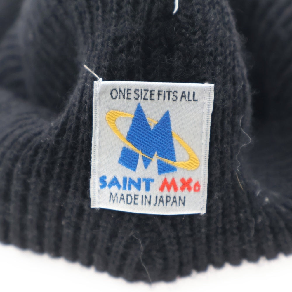 SAINT MICHAEL(セントマイケル) 23AW KNIT CAP SAINT SM-A23-0000-050 ブランドロゴニットキャップ ニット帽 ブラック