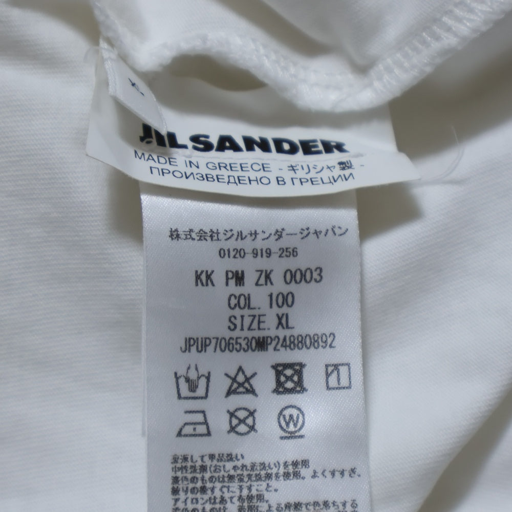 JIL SANDER +(ジルサンダープラス) ロゴパッチ 半袖Tシャツ JPUP706530MP24880892 ホワイト