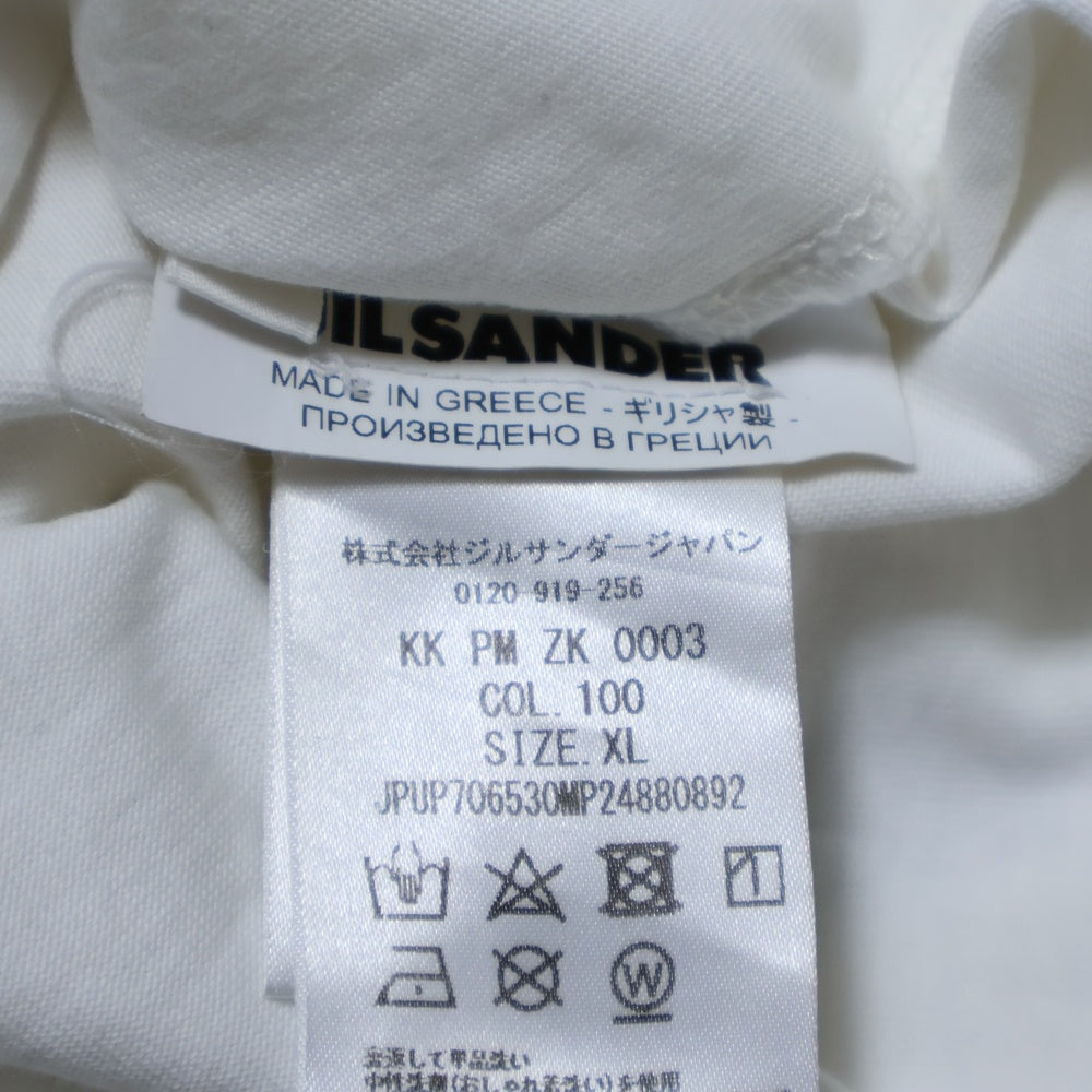 JIL SANDER +(ジルサンダープラス) ロゴパッチ 半袖Tシャツ JPUP706530MP24880892 ホワイト