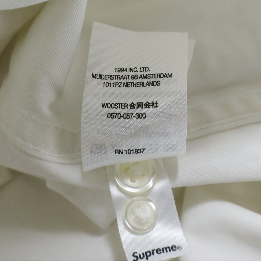 SUPREME(シュプリーム) 24AW Small Box Shirt スモールボックスロゴ 長袖シャツ ホワイト