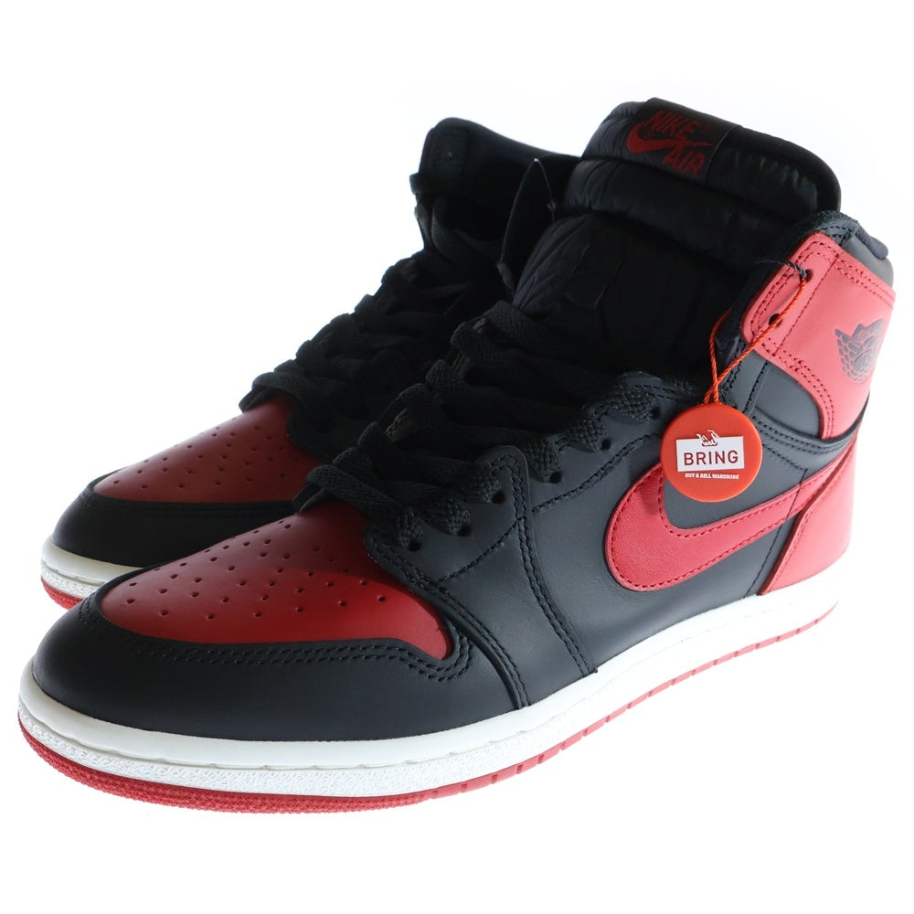 NIKE(ナイキ) AIR JORDAN1 HIGH 85 BRED(2025) エアジョーダン1 ブレッド ハイカットスニーカー ブラック/レッド US10.5/28.5cm HV6674-067