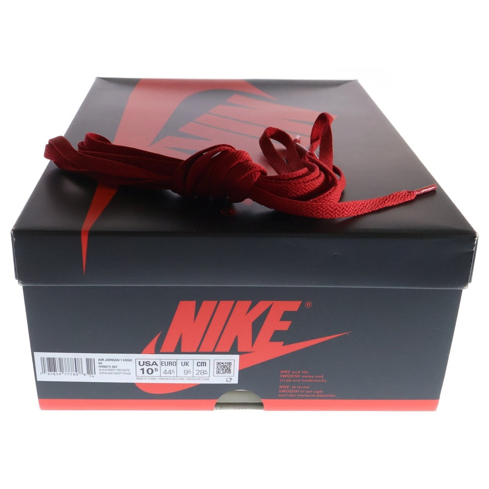 NIKE(ナイキ) AIR JORDAN1 HIGH 85 BRED(2025) エアジョーダン1 ブレッド ハイカットスニーカー ブラック/レッド US10.5/28.5cm HV6674-067