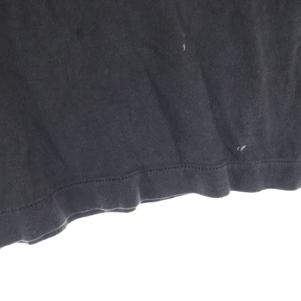 SAINT MICHAEL(セントマイケル) 25SS COMPLETE CONTRL KK SS TEE ヴィンテージ加工半袖Tシャツ クルーネックカットソー ブラック SM-HR8-0000-C25
