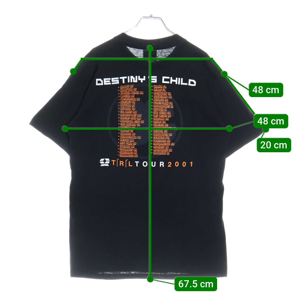 VINTAGE(ヴィンテージ) 00S DESTINY'S CHILD TRL TOUR デスティニーズ チャイルドツアー2001 半袖Tシャツカットソー ブラック