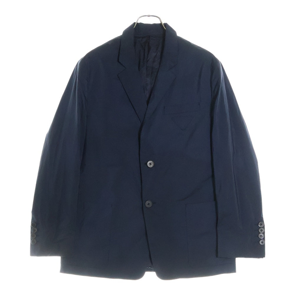 PRADA(プラダ) ストライプ柄 2B ブレザー シングルジャケット UGM173 S221 10FL ネイビー