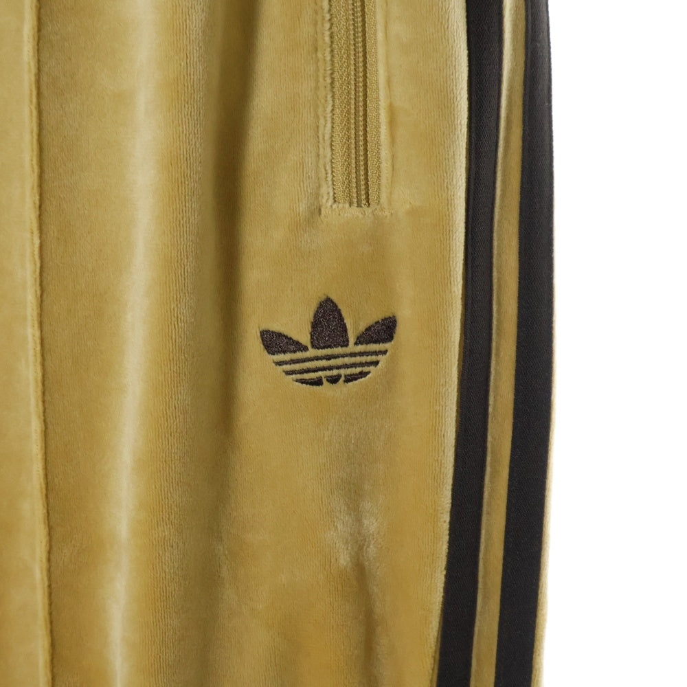 adidas Originals(アディダスオリジナルス) ベロア トラックパンツ ジップアップジャージ JM2267 ベージュ/ブラック