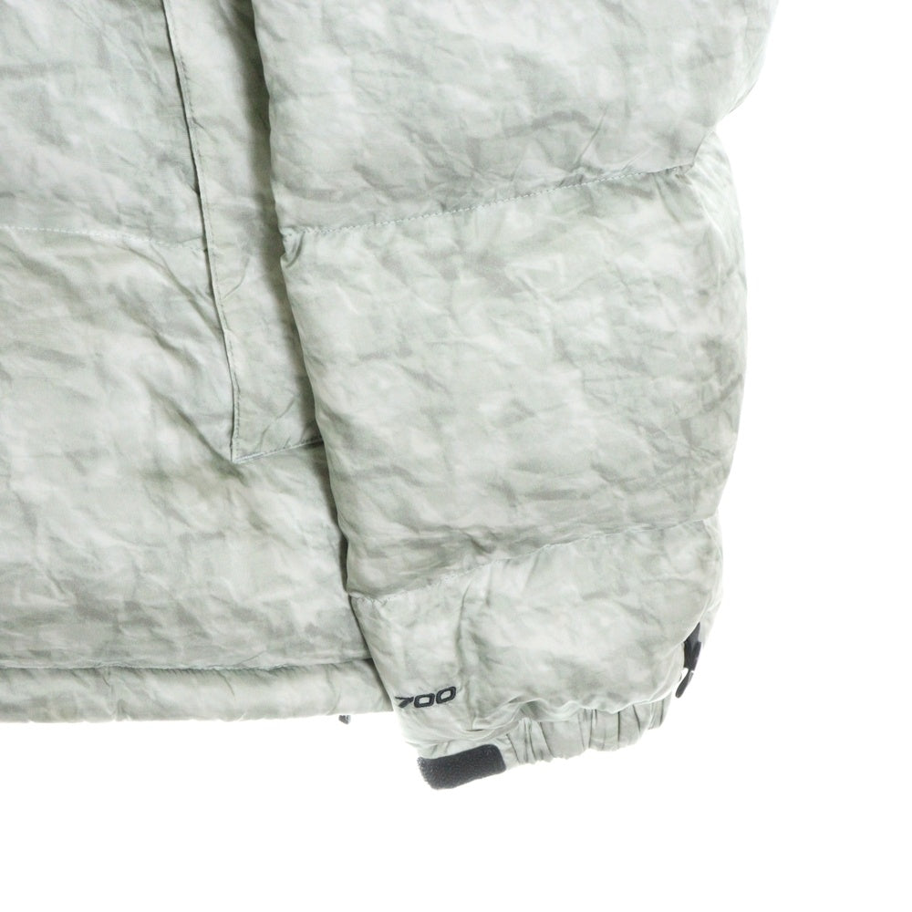 SUPREME(シュプリーム) 19AW ×THE NORTH FACE Paper Print Nuptse Jacket ND91806I ザ ノースフェイス ペーパープリント ヌプシ ナイロン ダウンジャケット ブラック/グレー