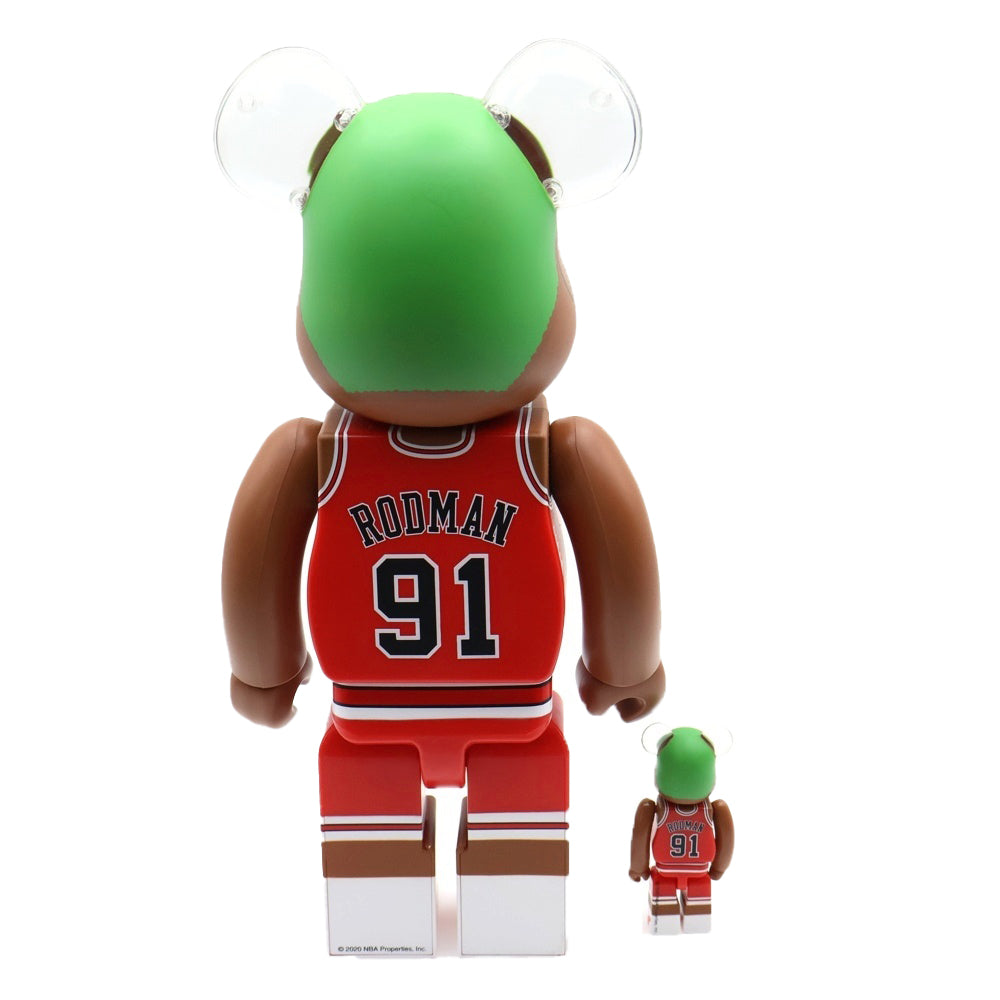 BE@RBRICK(ベアブリック) BE@RBRICK Dennis Rodman Chicago Bulls 100％&400％ ベアブリック デニス ロッドマン シカゴ ブルズ 人形 フィギュア ブラウン/レッド