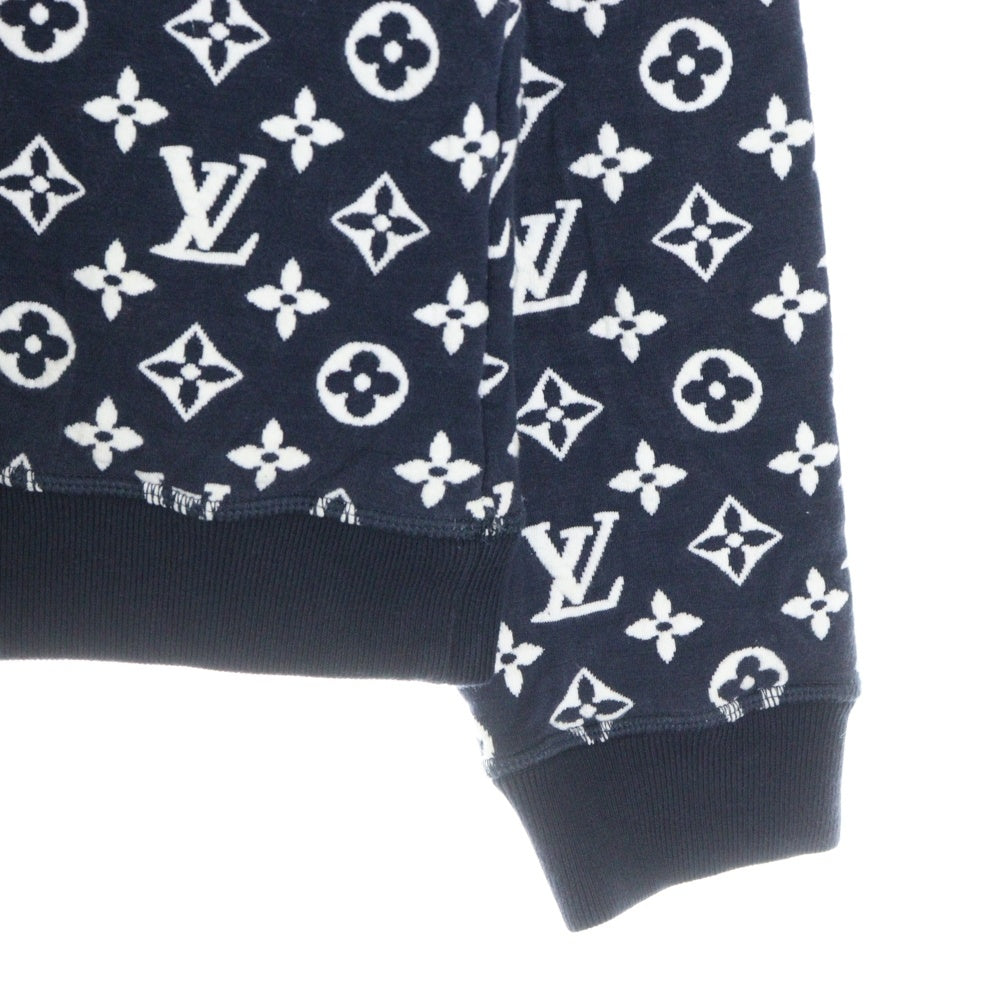 LOUIS VUITTON(ルイヴィトン) 21SS モノグラム総柄 クルーネックスウェット ネイビー RM211Q TCJ HIY53W