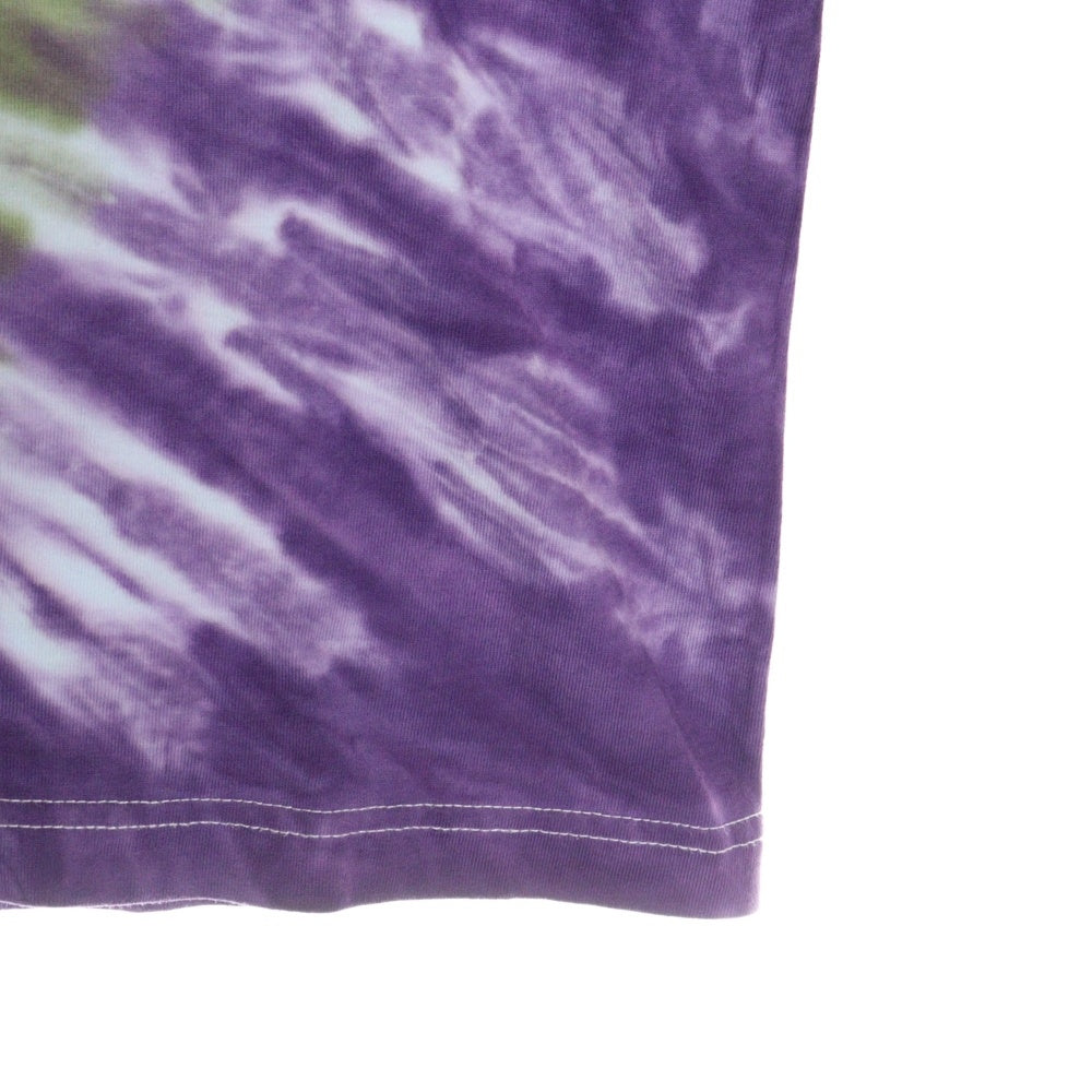 RICE NINE TEN(ライスナインテン) TIE DYE フロントスカルプリント タイダイ 半袖Tシャツカットソー ブルー