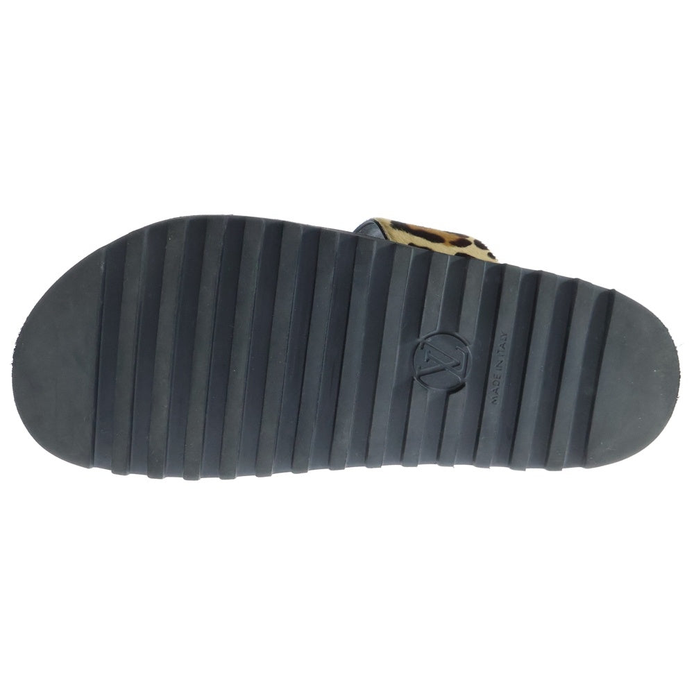 LOUIS VUITTON(ルイヴィトン) 21SS パセオ ライン ミュール レオパード フラット サンダル ブラウン/ブラック