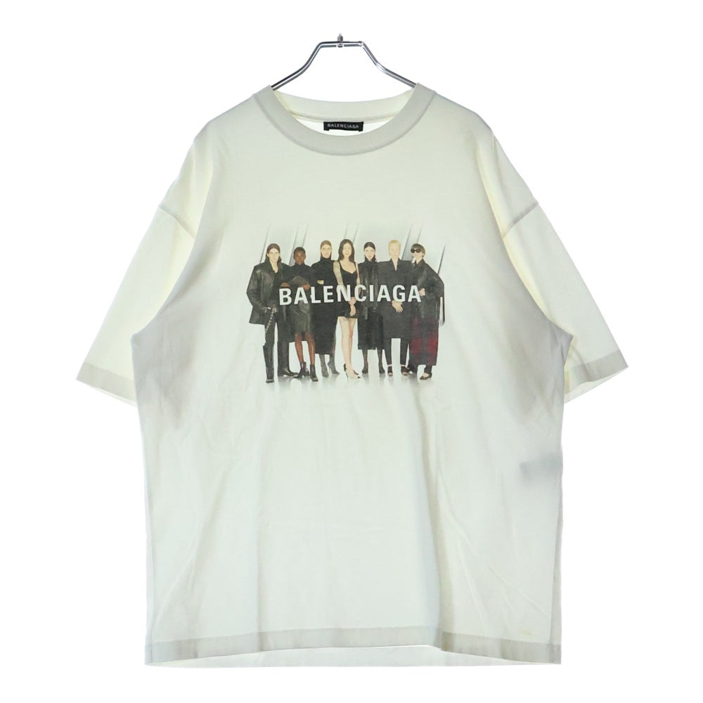 BALENCIAGA(バレンシアガ) 20SS リアルバレンシアガ プリント半袖Tシャツカットソー 612966 TIV47 ホワイト