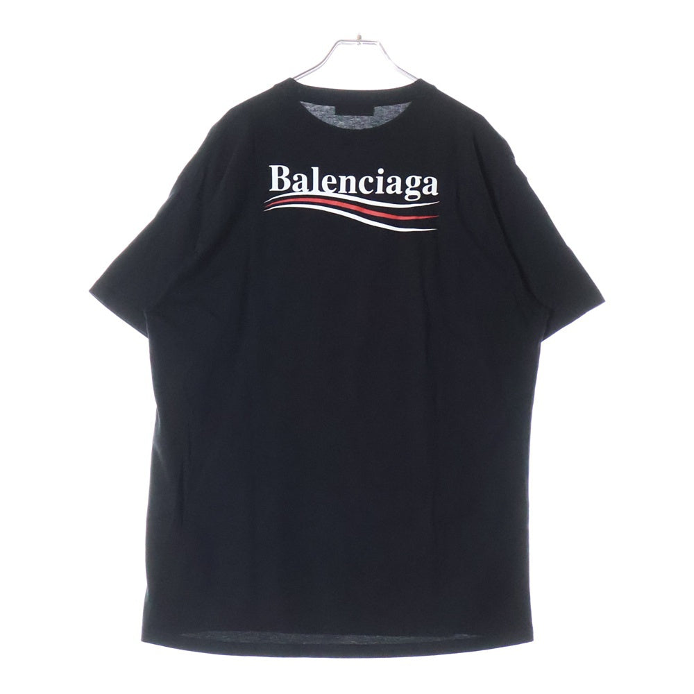 BALENCIAGA(バレンシアガ) 17AW CAMPAIGN LOGO TEE キャンペーンロゴプリント半袖Tシャツ カットソー ブラック 556150 TAV44