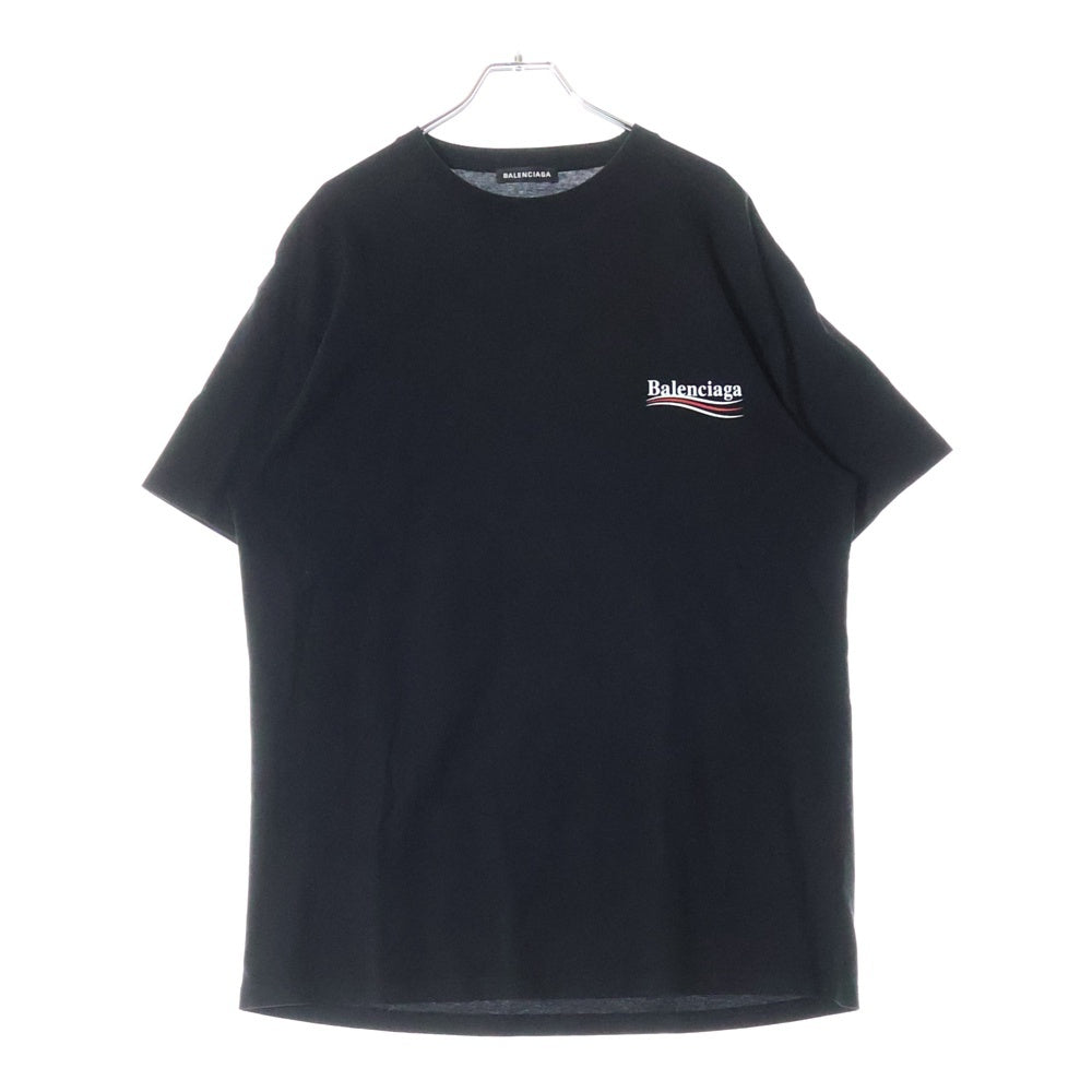BALENCIAGA(バレンシアガ) 17AW CAMPAIGN LOGO TEE キャンペーンロゴプリント半袖Tシャツ カットソー ブラック 556150 TAV44