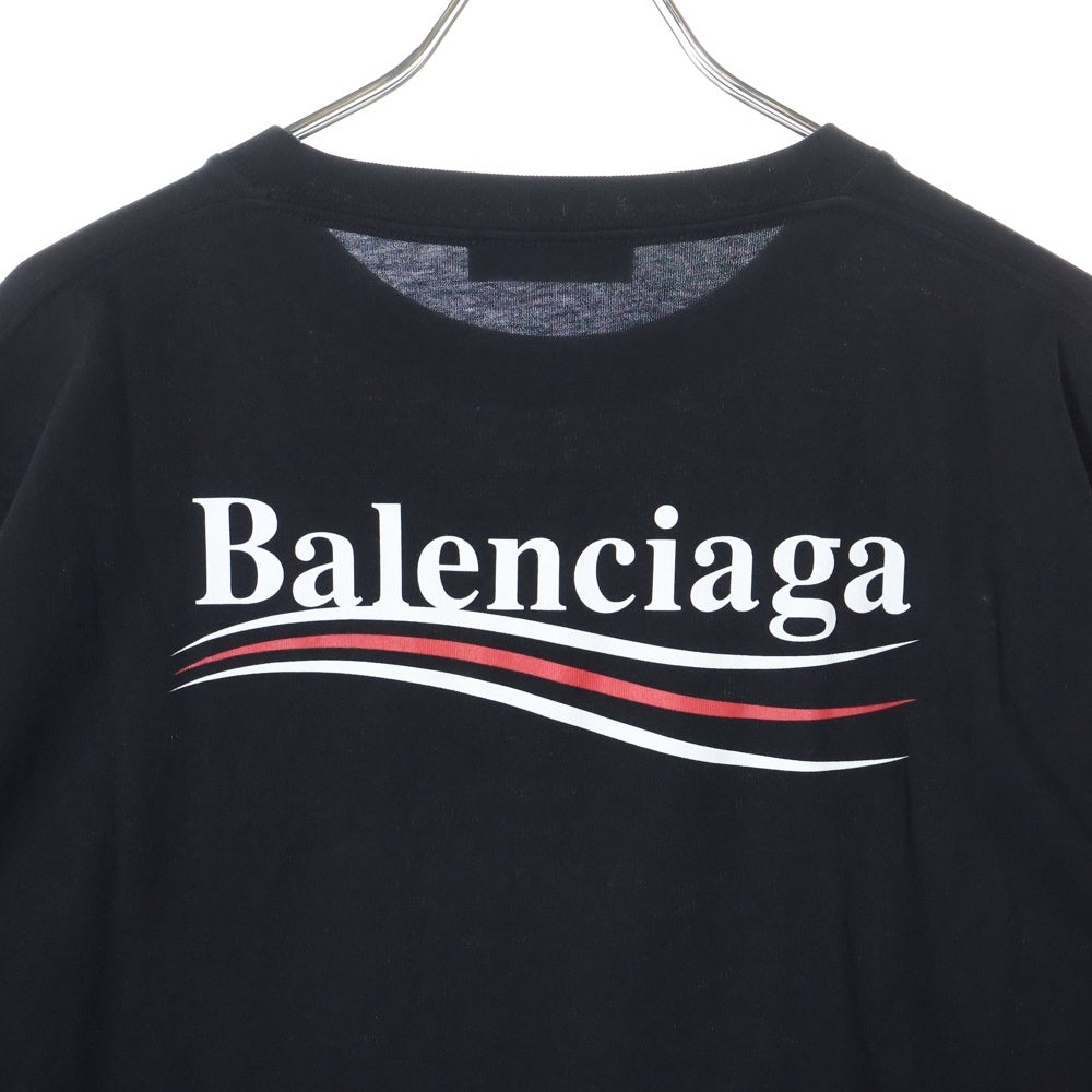 BALENCIAGA(バレンシアガ) 17AW CAMPAIGN LOGO TEE キャンペーンロゴプリント半袖Tシャツ カットソー ブラック 556150 TAV44