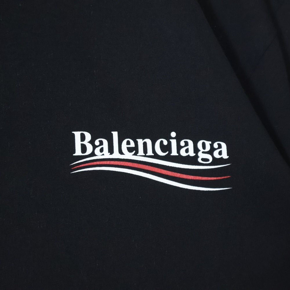 BALENCIAGA(バレンシアガ) 17AW CAMPAIGN LOGO TEE キャンペーンロゴプリント半袖Tシャツ カットソー ブラック 556150 TAV44