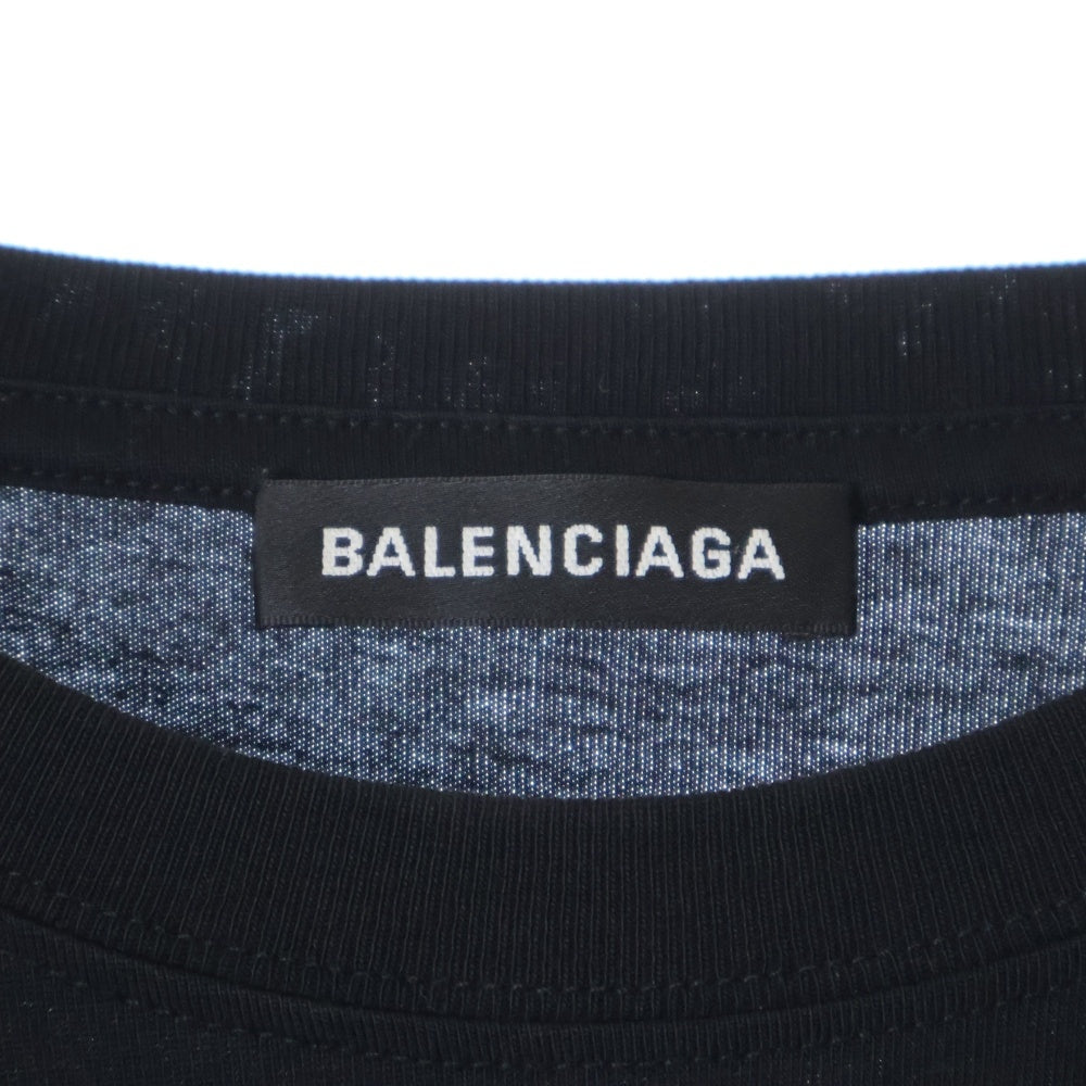 BALENCIAGA(バレンシアガ) 17AW CAMPAIGN LOGO TEE キャンペーンロゴプリント半袖Tシャツ カットソー ブラック 556150 TAV44