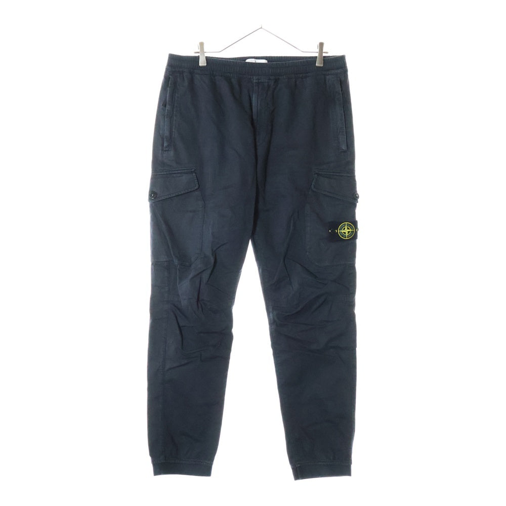 STONE ISLAND(ストーンアイランド) Garment Dyed Jogger Pants ロゴワッペン ジョガーパンツ カーゴパンツ ブラック 731531414