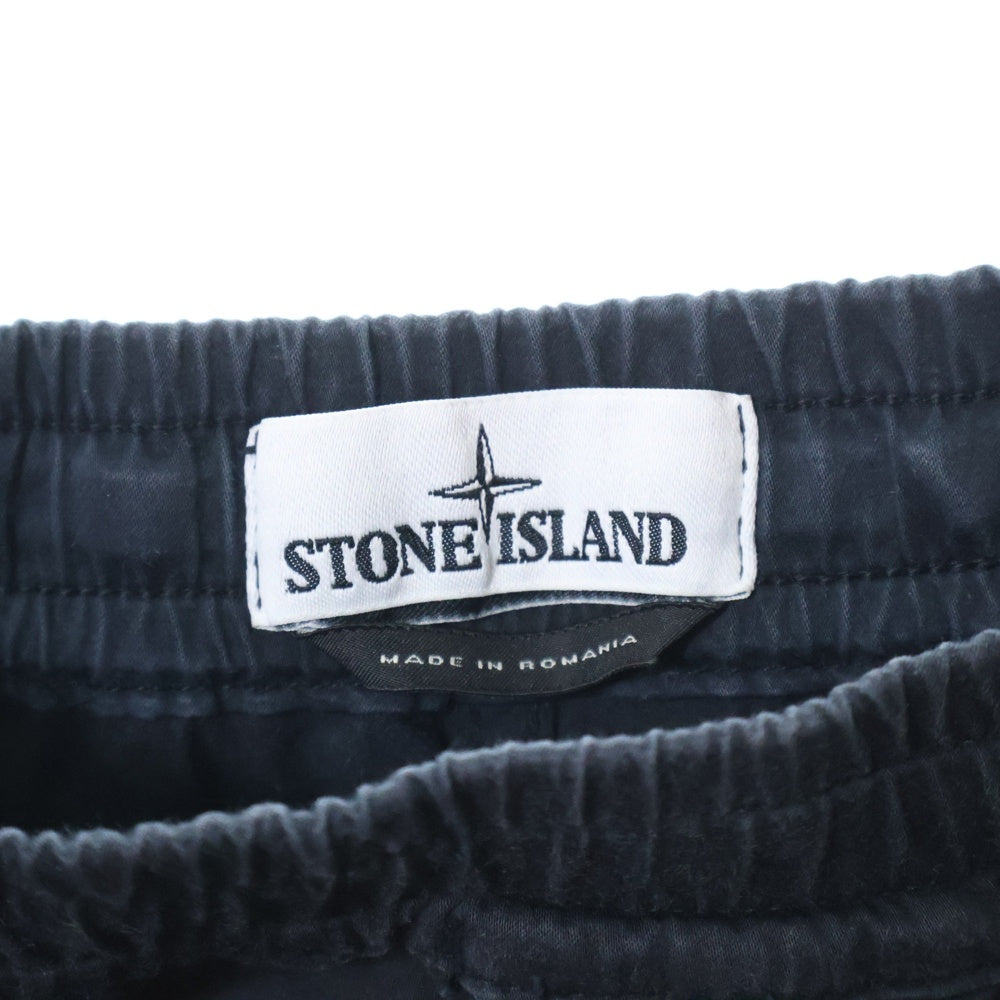 STONE ISLAND(ストーンアイランド) Garment Dyed Jogger Pants ロゴワッペン ジョガーパンツ カーゴパンツ ブラック 731531414