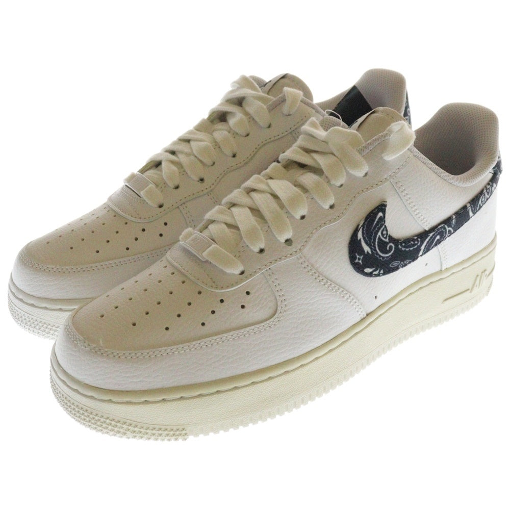 NIKE(ナイキ) WMNS AIR FORCE 1 LOW 07 ESSENTIAL BLACK PAISLEY ウィメンズ エアフォース1 ローカットスニーカー レディース ホワイト/ブラック US10.5/27.5cm DH4406-101