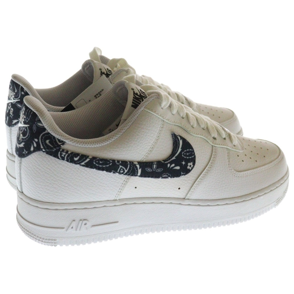 NIKE(ナイキ) WMNS AIR FORCE 1 LOW 07 ESSENTIAL BLACK PAISLEY ウィメンズ エアフォース1 ローカットスニーカー レディース ホワイト/ブラック US10.5/27.5cm DH4406-101