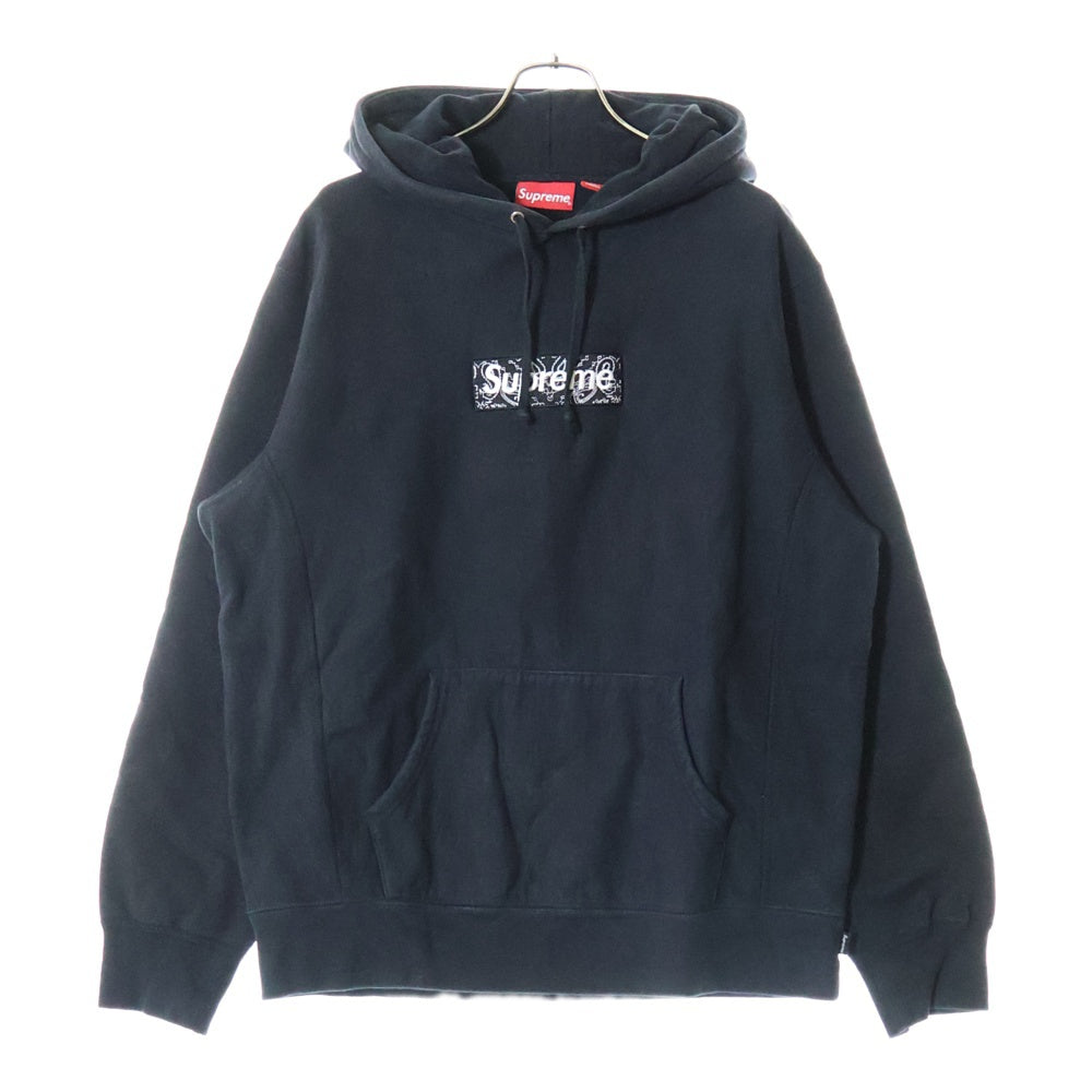 SUPREME(シュプリーム) 19AW Bandana Box Logo Hooded Sweatshirt バンダナボックスロゴ スウェットプルオーバーパーカー フーディー ブラック