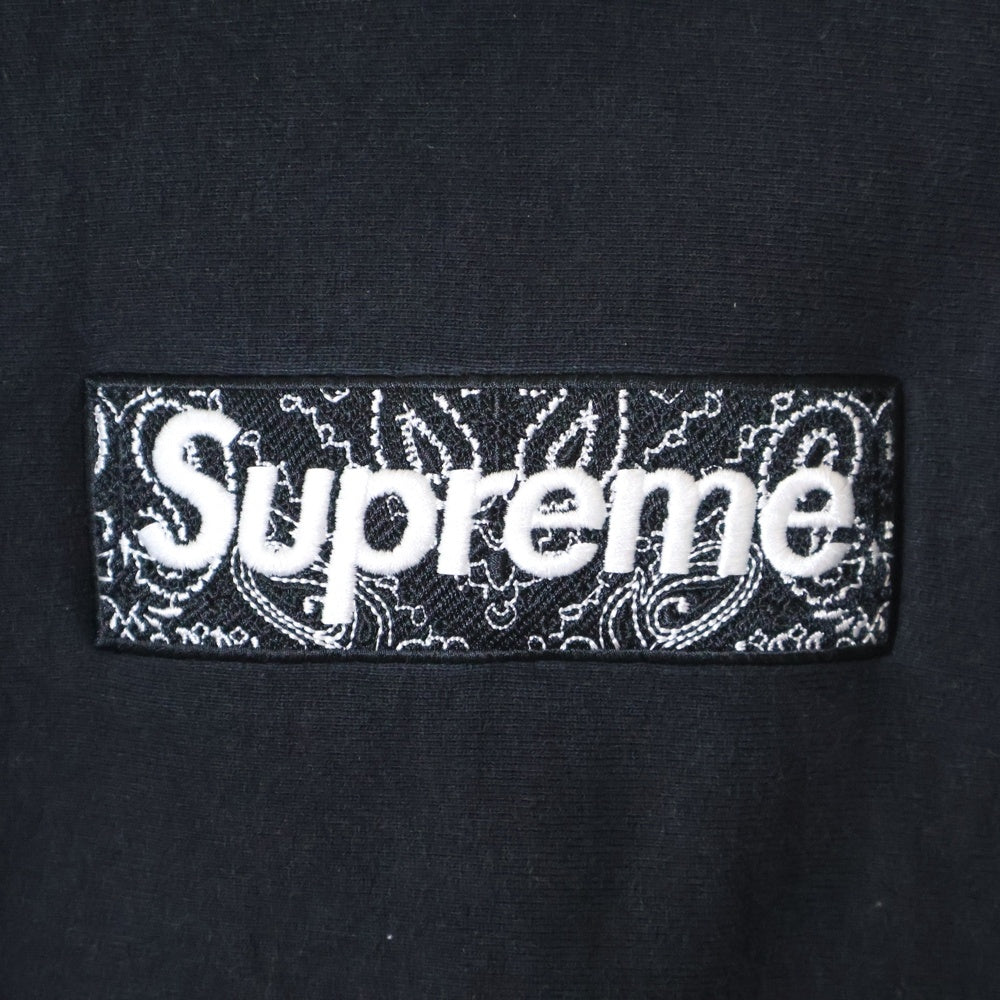 SUPREME(シュプリーム) 19AW Bandana Box Logo Hooded Sweatshirt バンダナボックスロゴ スウェットプルオーバーパーカー フーディー ブラック