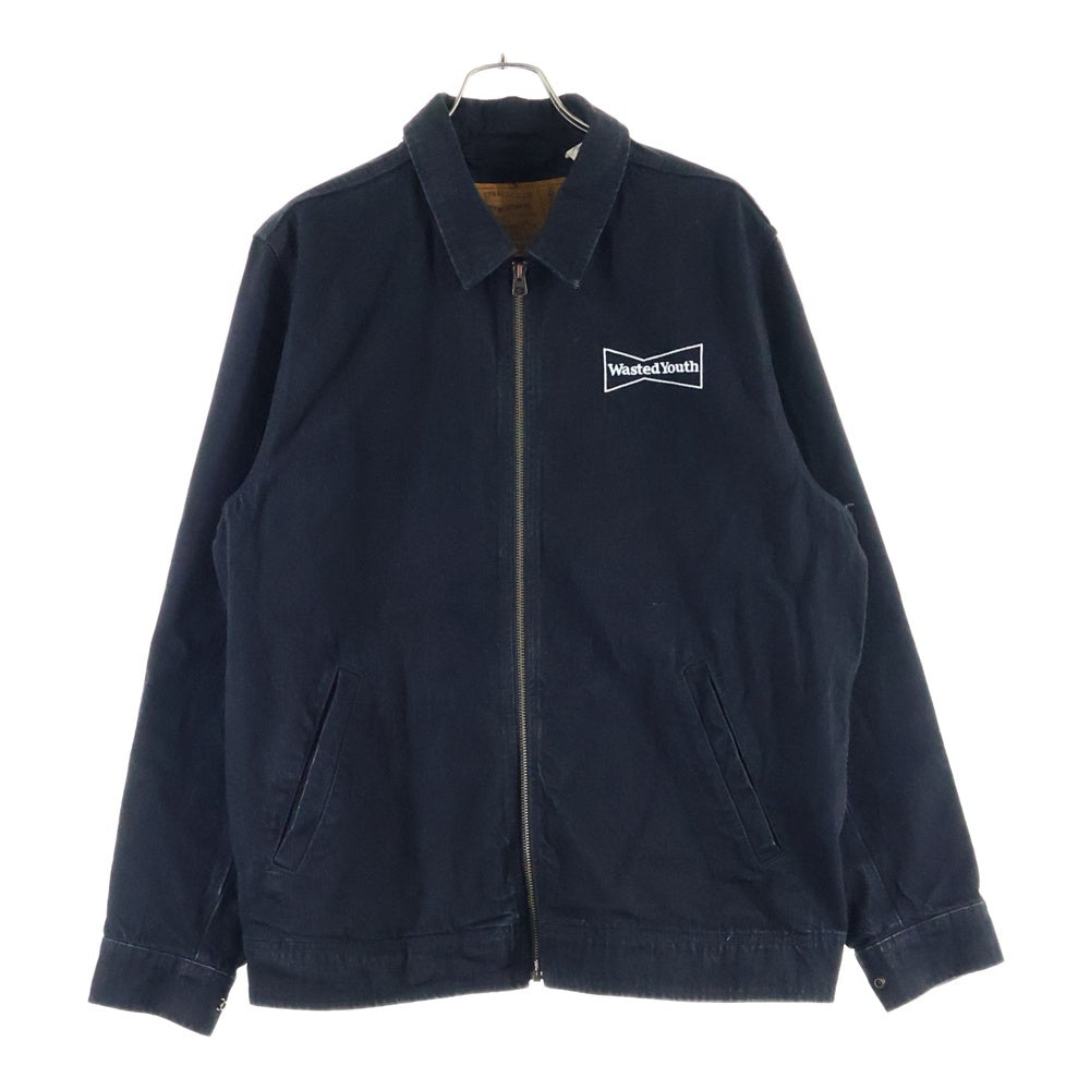 Levi's(リーバイス) ×Wasted Youth フロントロゴ刺繍 ジップアップ デニムジャケット PC9-A2247-0000 ブラック