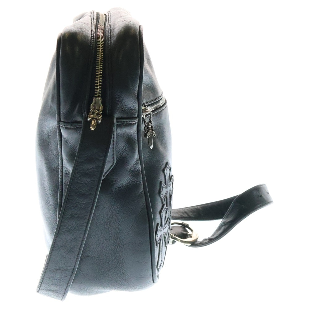 CHROME HEARTS(クロムハーツ) TAKA BAG CEM タカバッグ セメタリークロスパッチ タカ レザー ショルダーバッグ ガンスリンガー ブラック