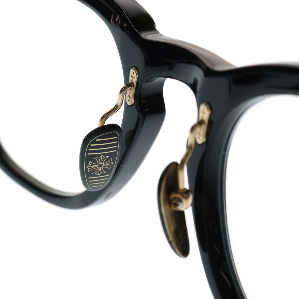 CHROME HEARTS(クロムハーツ) RODSICLE フローラルクロス ウェリントン サングラス 眼鏡 ブラック/ゴールド