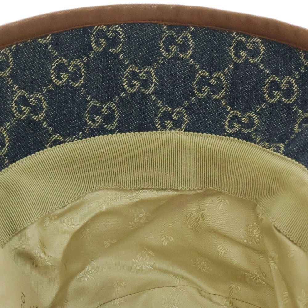 GUCCI(グッチ) GGキャンバス デニムバケットハット ブルー 576371 4HAC3