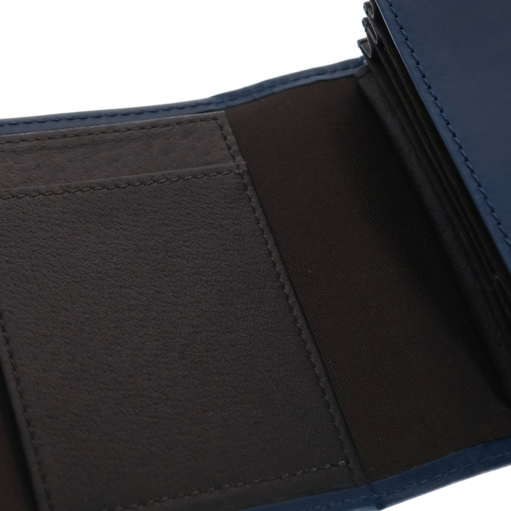 NO BRAND(ノーブランド) MILLEFOGLIE ミッレフォッリエ 二つ折り財布 ブルー