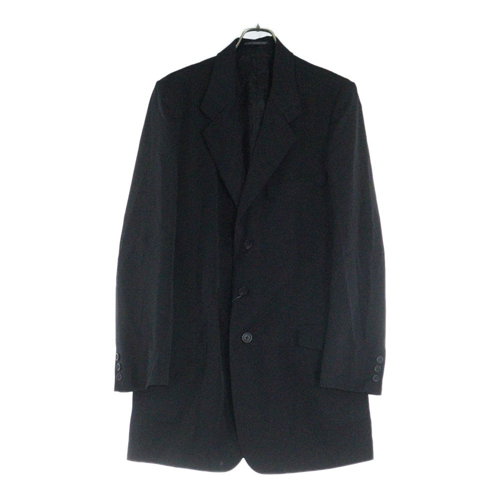 Y's for men(ワイズフォーメン) WOOL GABARDINE TURN BACK COLLAR JACKET ウールギャバジン バックカラージャケット ブラック MP-J03-100-2