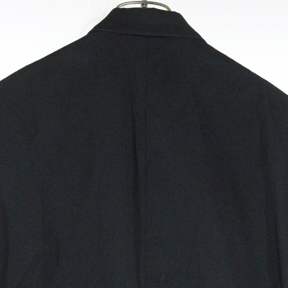 Y's for men(ワイズフォーメン) WOOL GABARDINE TURN BACK COLLAR JACKET ウールギャバジン バックカラージャケット ブラック MP-J03-100-2