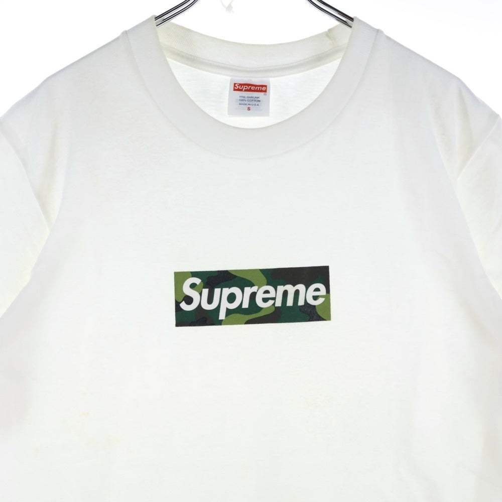 SUPREME(シュプリーム) 23AW Box Logo Tee カモフラージュ 迷彩ボックスロゴ 半袖Tシャツ カットソー ホワイト