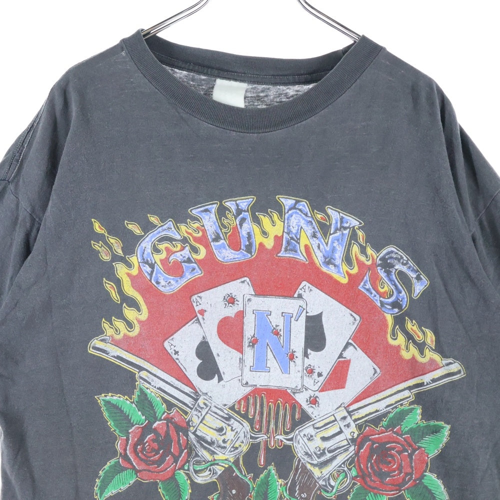VINTAGE(ヴィンテージ) 90s GUNS N ROSES ガンズアンドローゼズ ユーロ 半袖Tシャツ カットソー ブラック