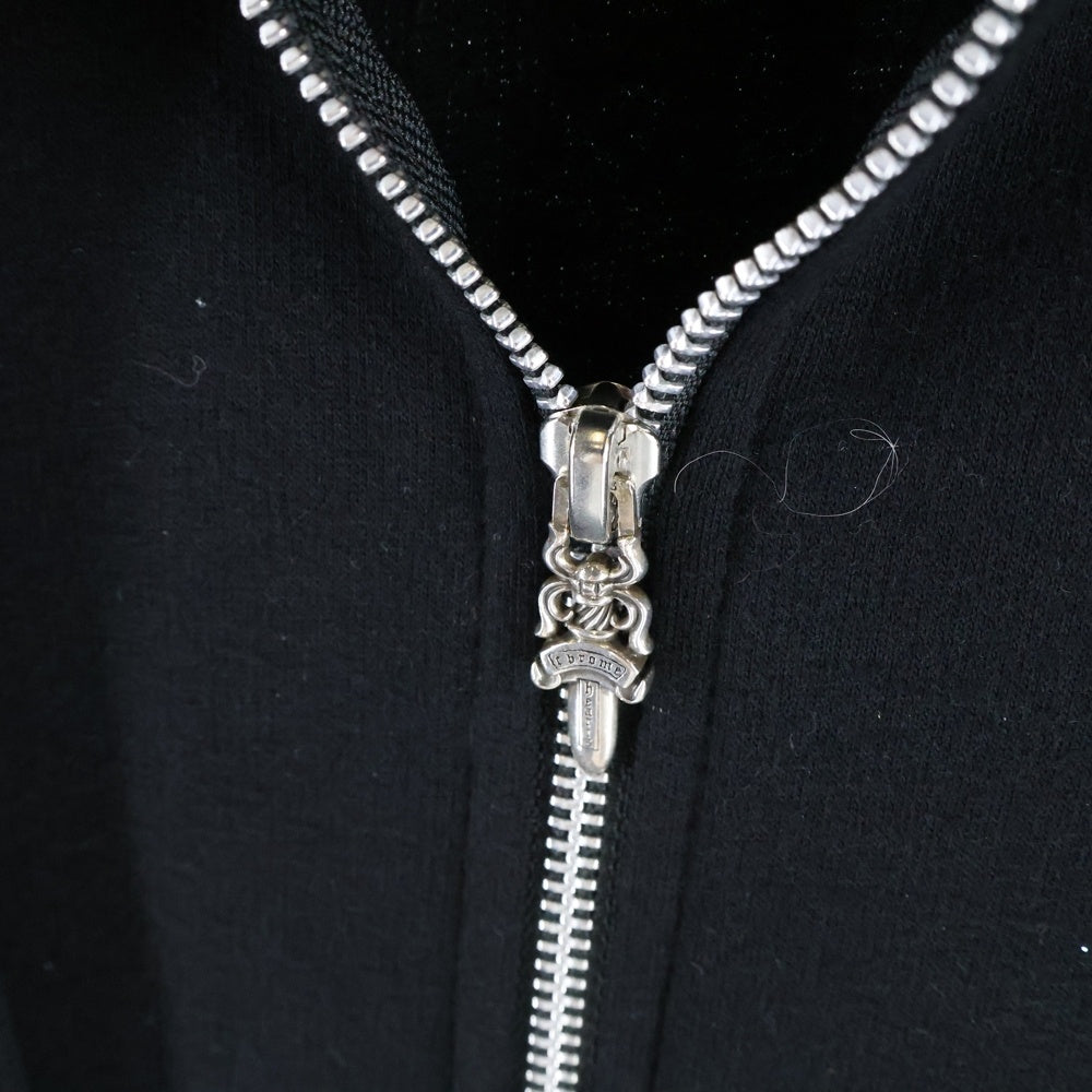 CHROME HEARTS(クロムハーツ) The Rolling Stones Lip And Tongue Hoodie ×ローリングストーンズ リップアンドタン ホースシュープリント ジップアップパーカー ブラック
