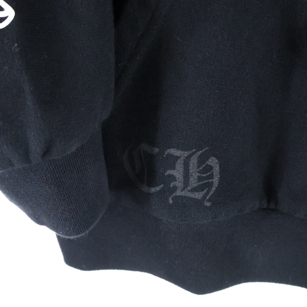 CHROME HEARTS(クロムハーツ) The Rolling Stones Lip And Tongue Hoodie ×ローリングストーンズ リップアンドタン ホースシュープリント ジップアップパーカー ブラック