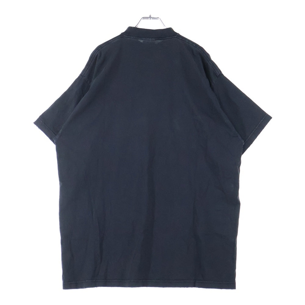 BALENCIAGA(バレンシアガ) 22AW Be different フロント刺繍 クルーネック 半袖Tシャツ カットソー ブラック 712398 TNVB3