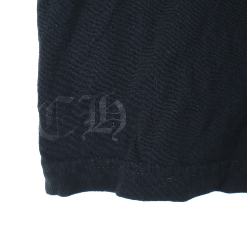 CHROME HEARTS(クロムハーツ) CH T-SHIRT ネックロゴ クルーネック半袖Tシャツカットソー ブラック