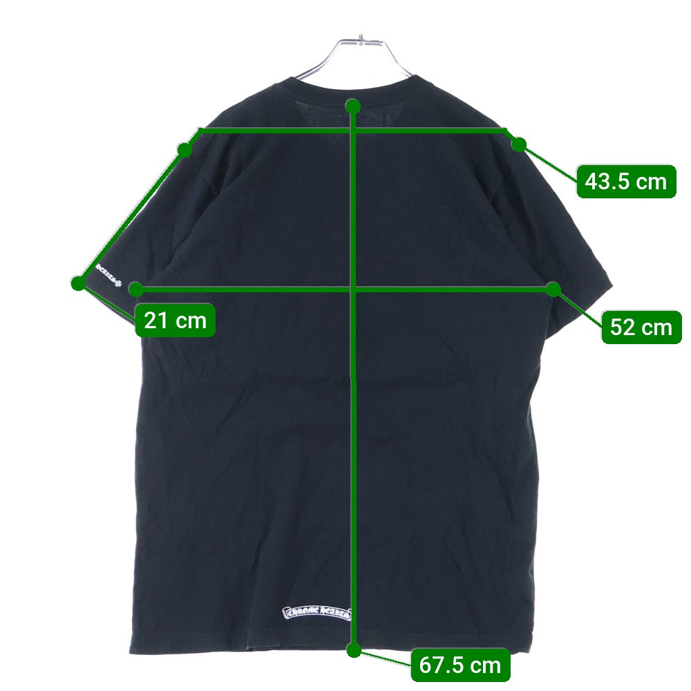 CHROME HEARTS(クロムハーツ) CH T-SHIRT ネックロゴ クルーネック半袖Tシャツカットソー ブラック