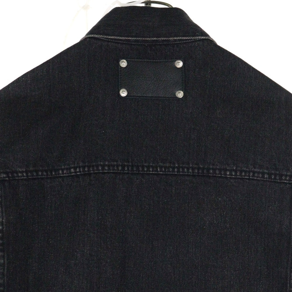 JOHN LAWRENCE SULLIVAN(ジョンローレンスサリバン) FRONT SIDE BELTED DENIM JACKET フロントサイド ベルテッドデニム ブラック 1B013-0320-34
