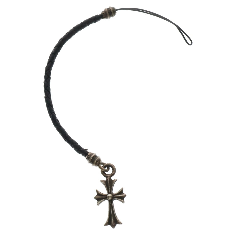 CHROME HEARTS(クロムハーツ) タイニーCHクロス 携帯ストラップ シルバー