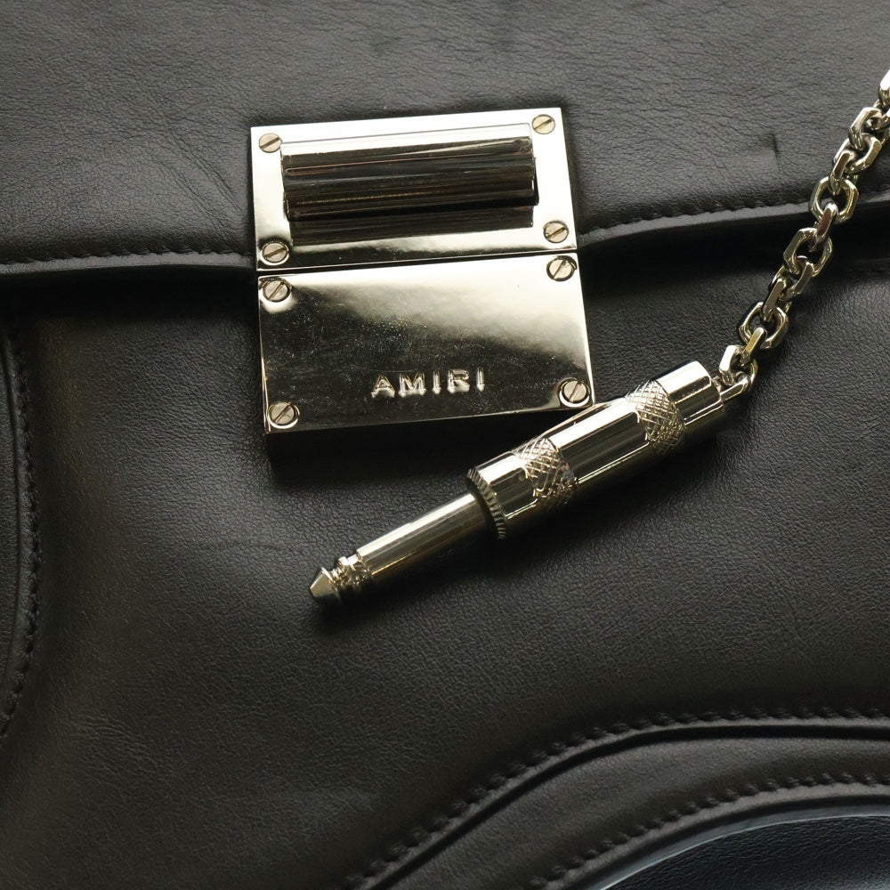 AMIRI(アミリ) Leather Guitar Bag レザー ギターショルダーバッグ ボディバッグ ブラック