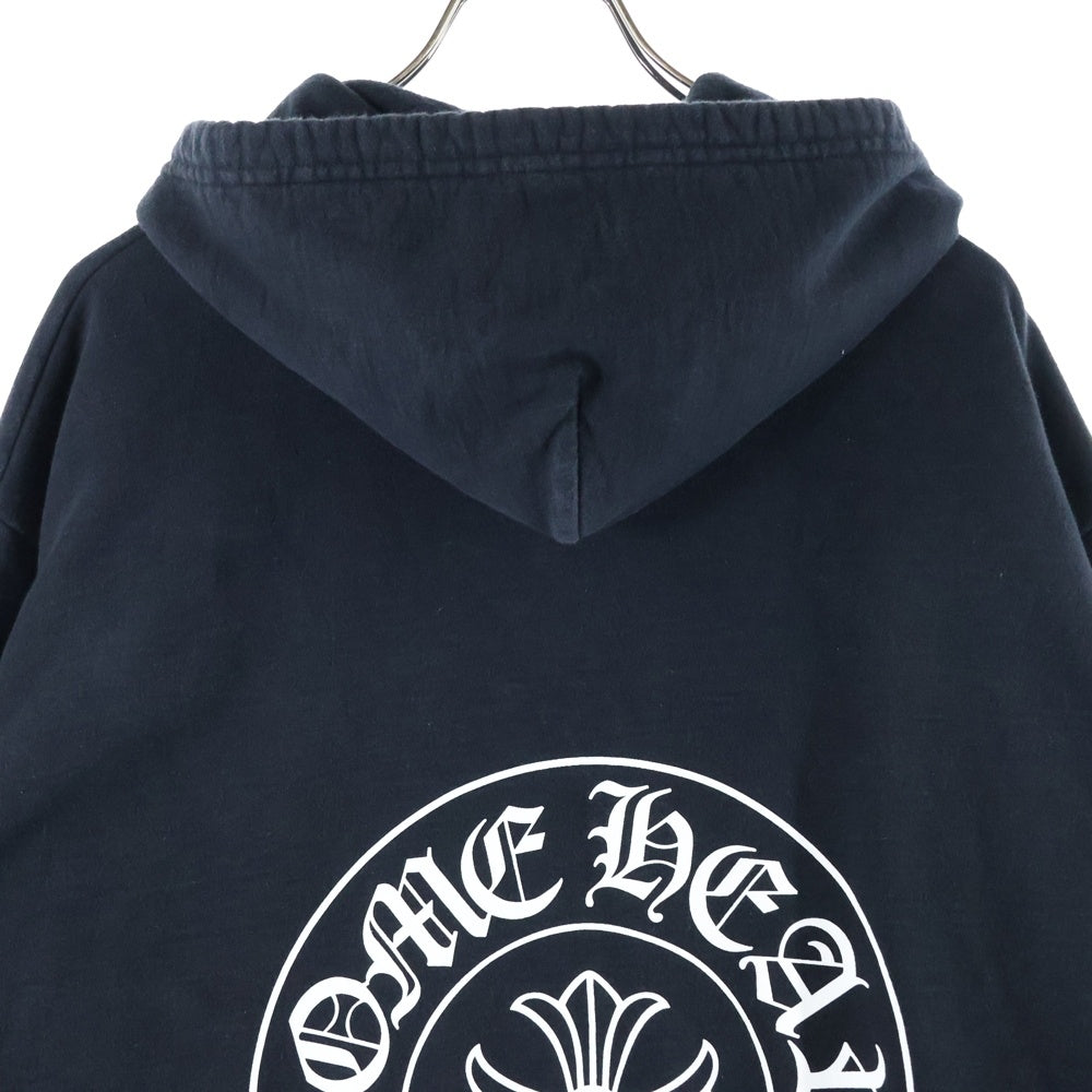 CHROME HEARTS(クロムハーツ) SWTSHRT HD ZIP 東京限定 ホースシュー バックプリント ジップアップパーカー ブラック