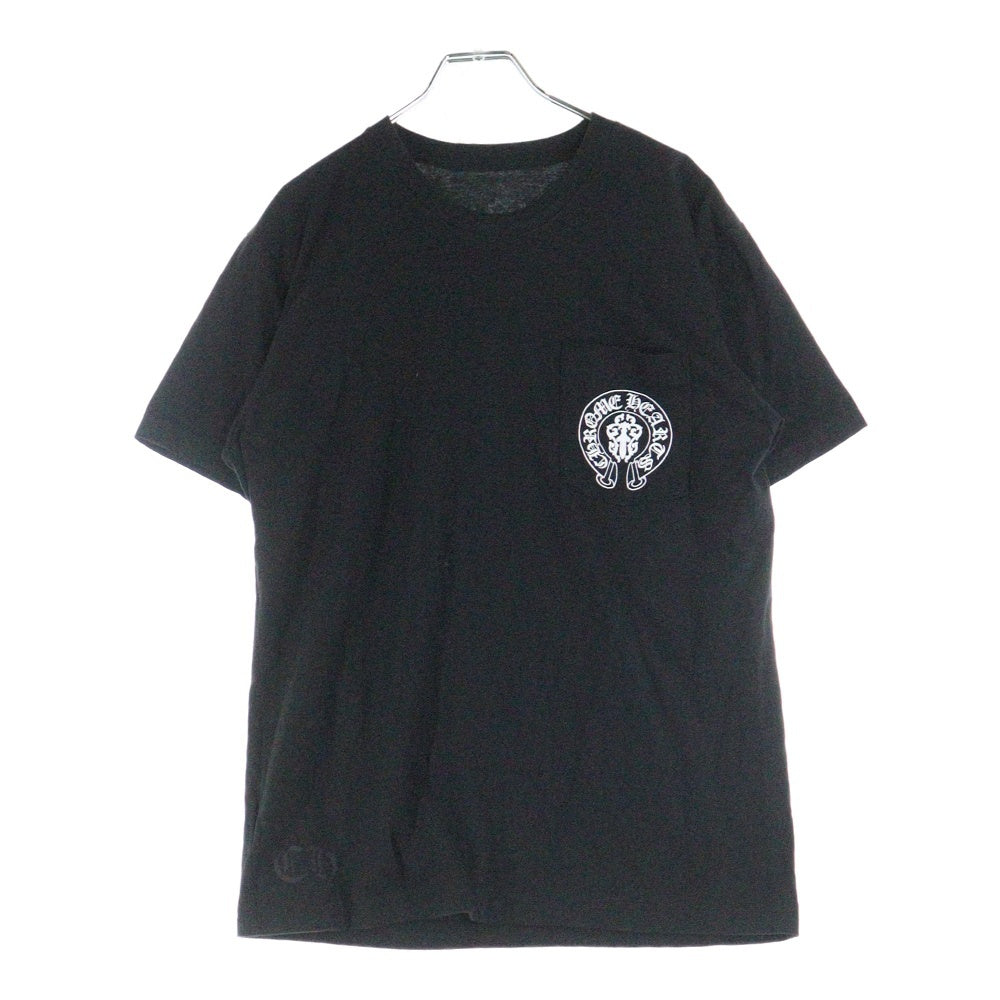 CHROME HEARTS(クロムハーツ) AMERICAN FLAG DAGGR アメリカンフラッグダガー プリント半袖Tシャツ ブラック